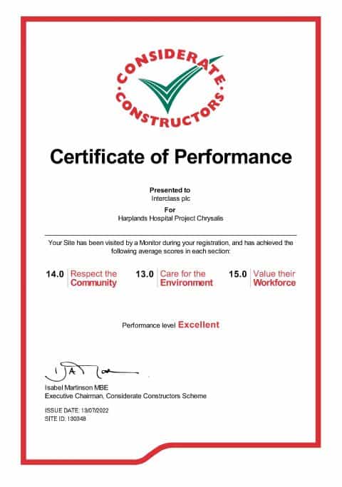 CCS Certificate - Harplands Hospital